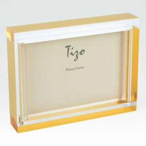 Tizo Acrylic Frame, Gold Block 5x7