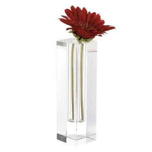 Handcrafted Square Optical Crystal Vase
